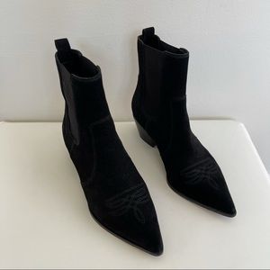 Paige Ankle Boots Suede Black
